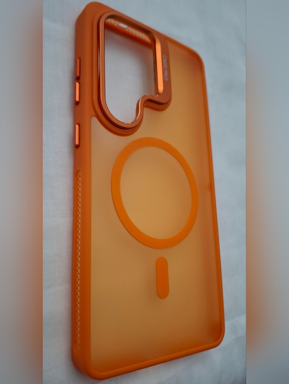 Samsung S26 Ultra Magsafe shockproof invisible case with kickstand orange